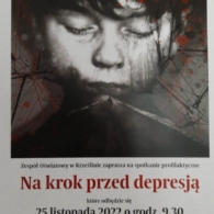 Spotkanie profilaktyczne "Na krok przed depresją".